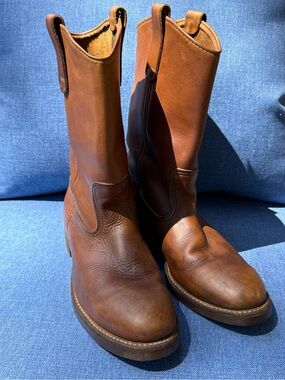 Red Wing Men’s Ranch Wellington Leather Pull-On Work Boots Narrow Pecos